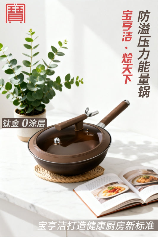 钛金压力防溢能量锅